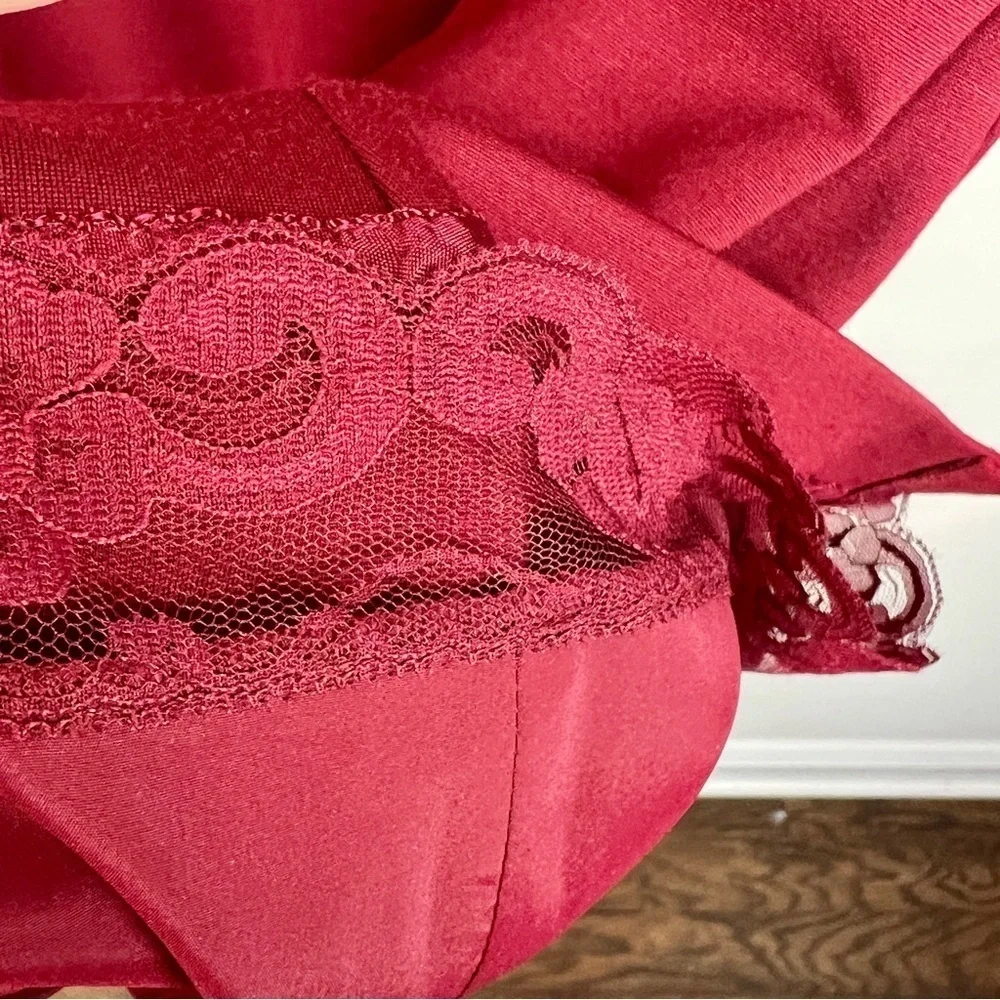 Trina Turk Long Sleeve Maroon Dress size 6 - Picture 7 of 9
